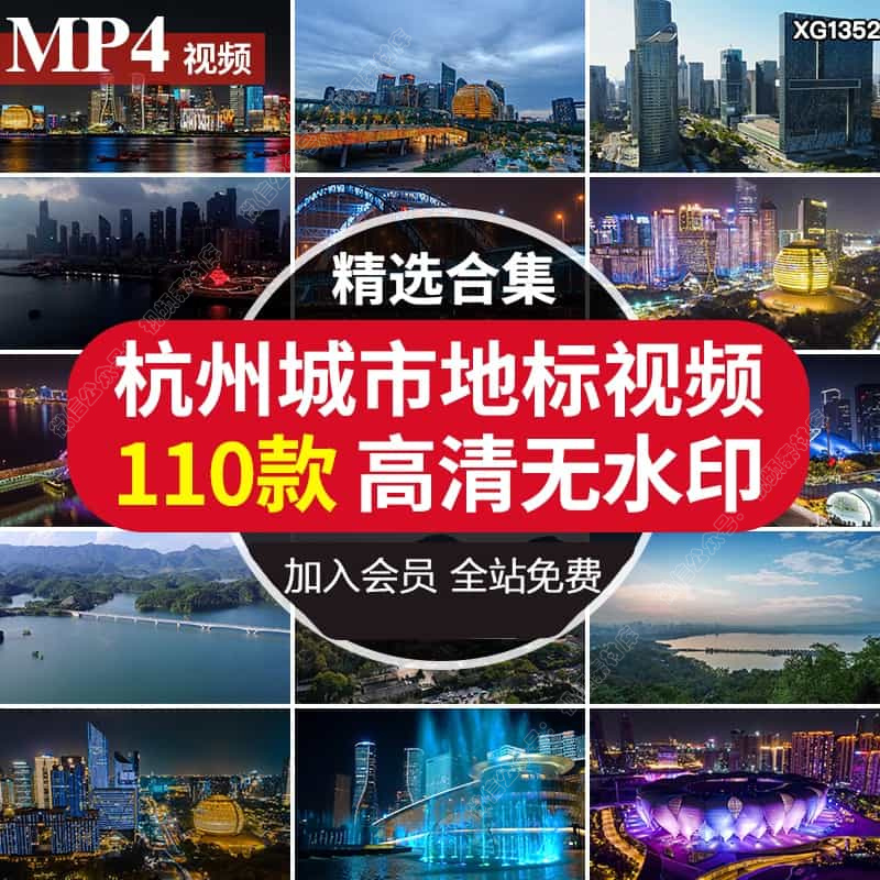 杭州西湖千岛湖航拍CBD高楼商业区夜景城市延时俯拍地标视频素材