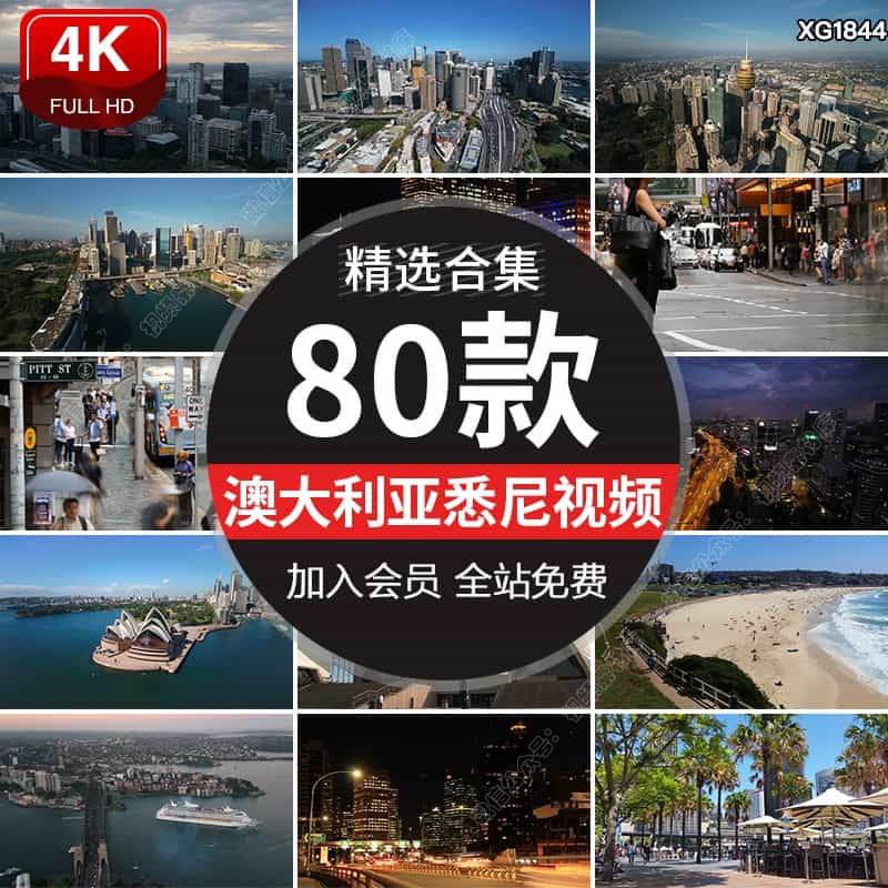 澳大利亚悉尼歌剧院城市建筑风光夜景地标CBD航拍高清短视频素材