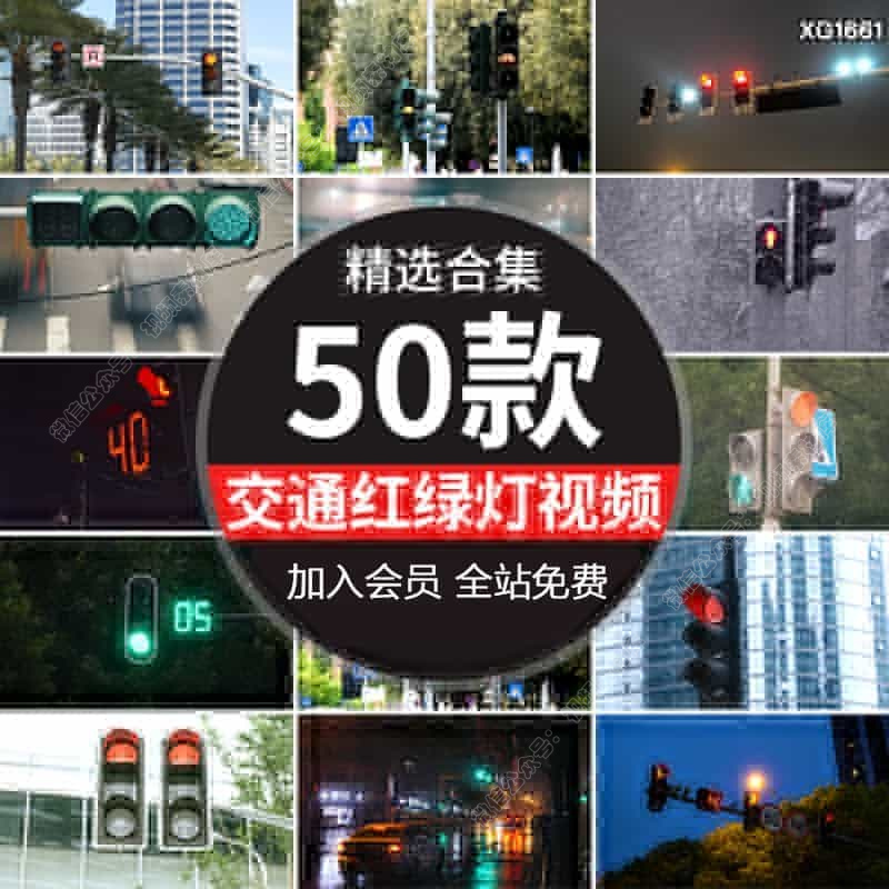 交通红绿灯红灯绿灯信号灯夜景晚上人流车流现代交通实拍视频素材