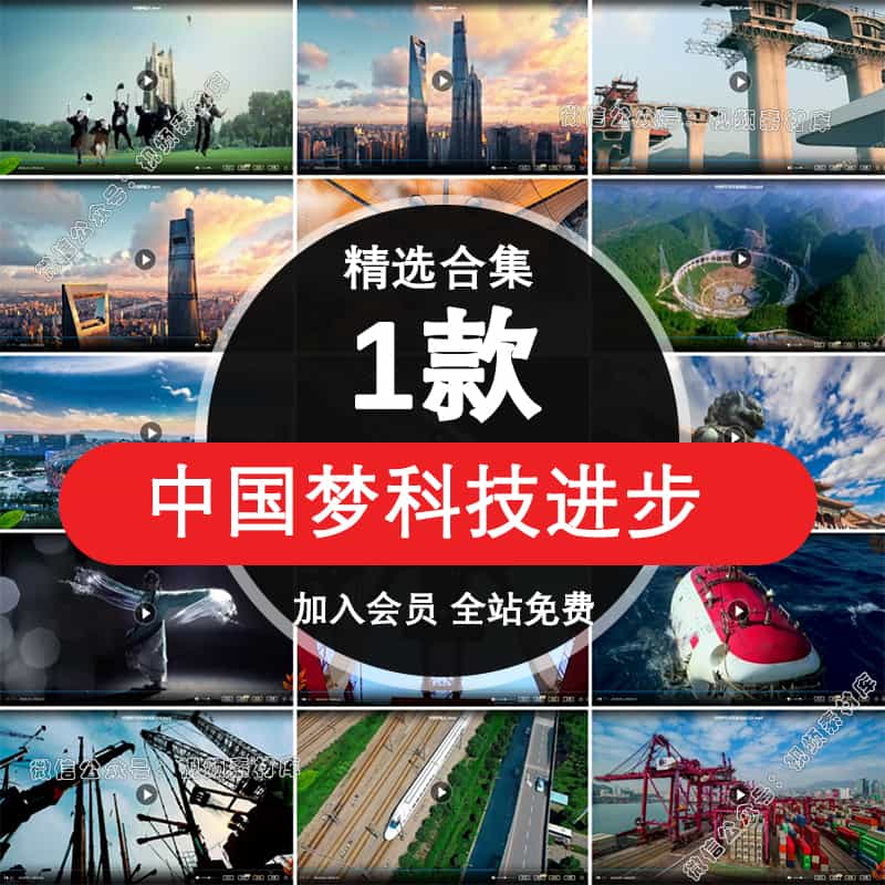 中国梦经济发展成就国家建设科技创航天中国制造舞台背景视频素材