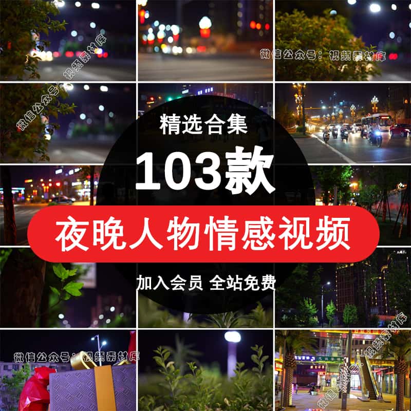 城市夜景街情感伤建筑航拍夜晚人流车街头人物街拍横屏短视频素材